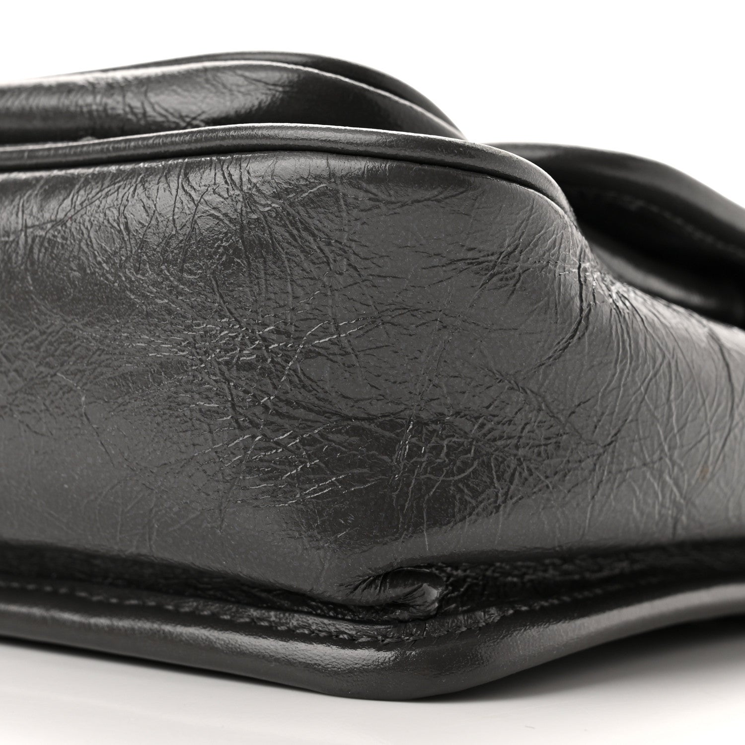 Saint Laurent Crinkled Calfskin Matelasse Monogram Baby Niki Chain Satchel Storm 9 of 10