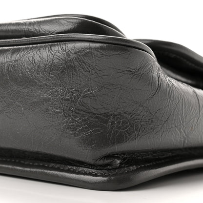 Saint Laurent Crinkled Calfskin Matelasse Monogram Baby Niki Chain Satchel Storm 9 of 10