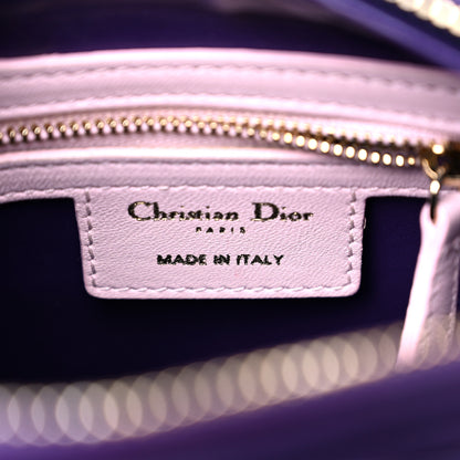 Christian Dior Lambskin Cannage Medium Tri-Color Lady Dior Purple Light Pink 6 of 16