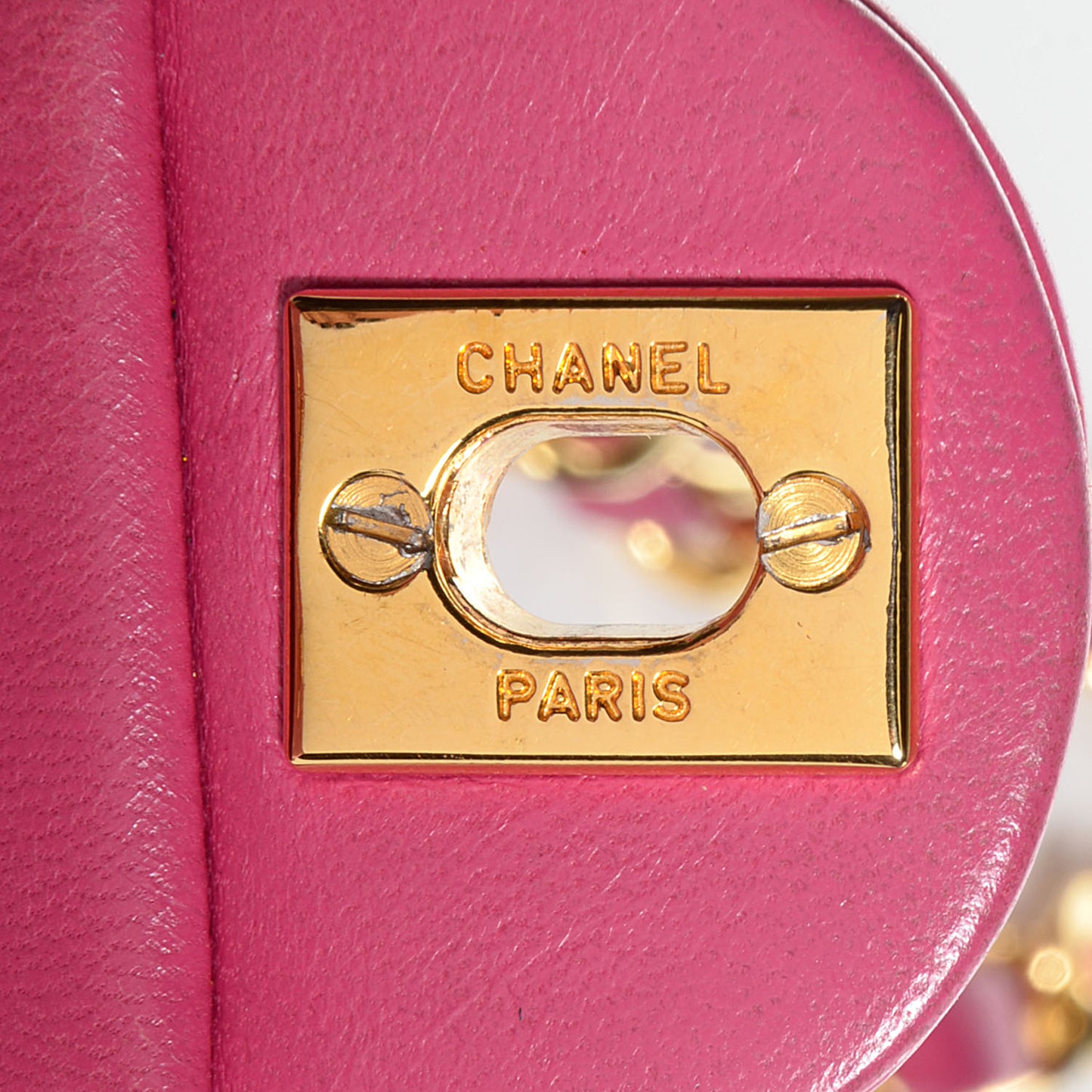 Lambskin Quilted Mini Square Flap Pink