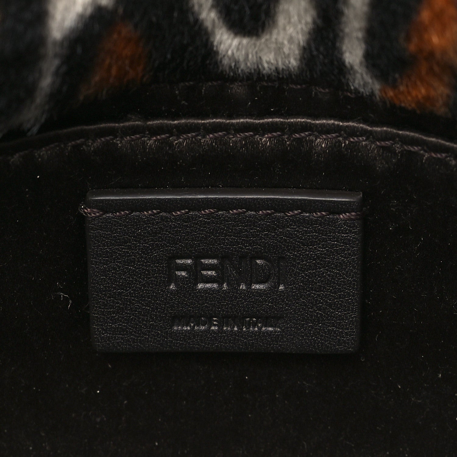Fendi Calf Hair Leopard Print Phone Baguette Moro 6 of 11