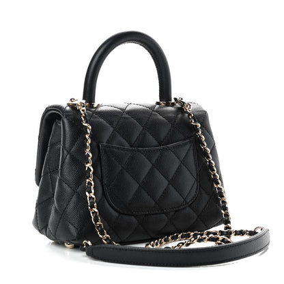 Chanel Caviar Quilted Extra Mini Coco Handle Flap Black 3 of 10