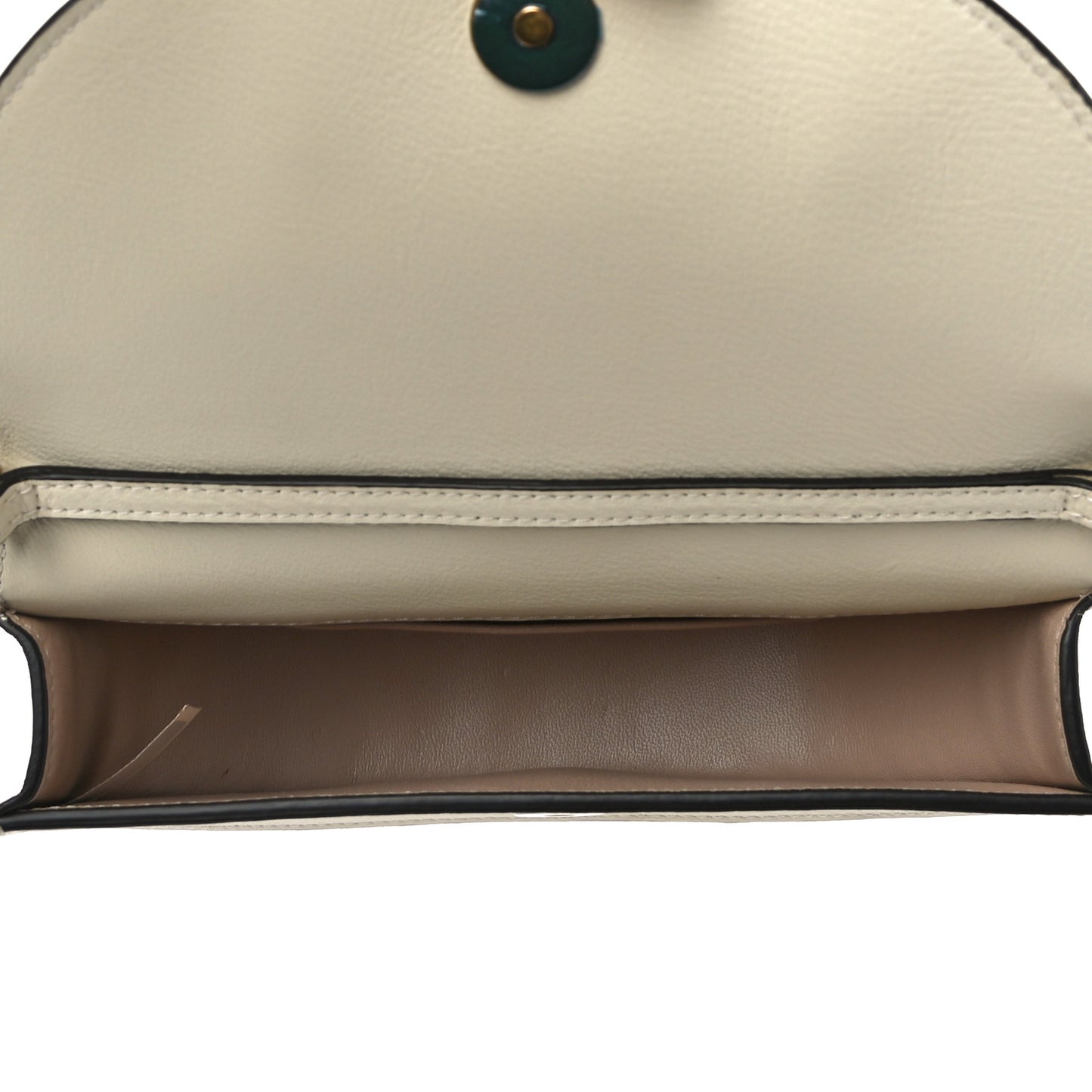 Calfskin Small Nile Bracelet Minaudiere Bag Off White