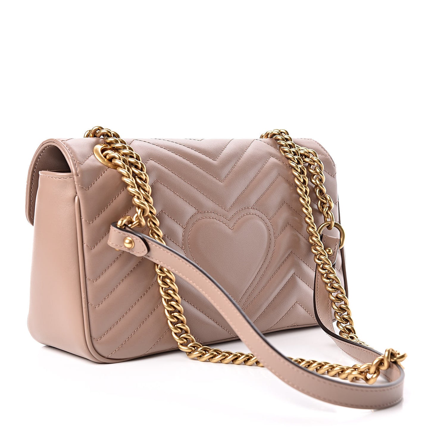 Calfskin Matelasse Small GG Marmont Shoulder Bag Porcelain Rose