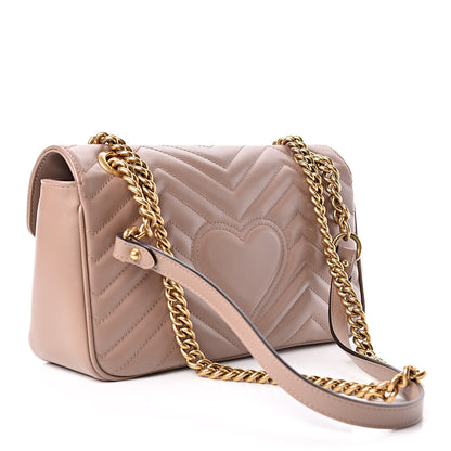 Gucci Calfskin Matelasse Small GG Marmont Shoulder Bag Porcelain Rose 3 of 10