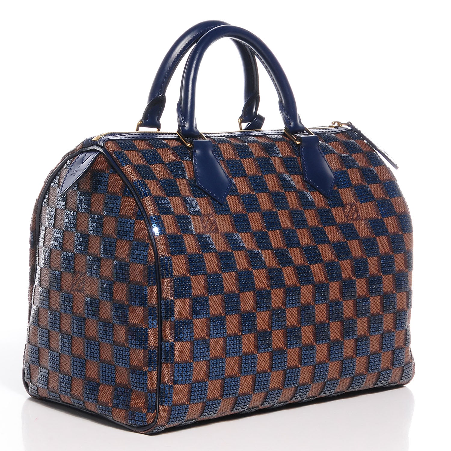 Louis Vuitton Damier Paillettes Speedy 30 Blue 3 of 8
