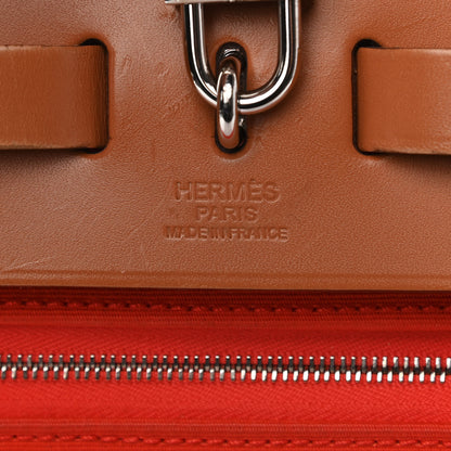 Hermes Vache Hunter Toile Herbag Zip 31 PM Capucine Fauve 7 of 12