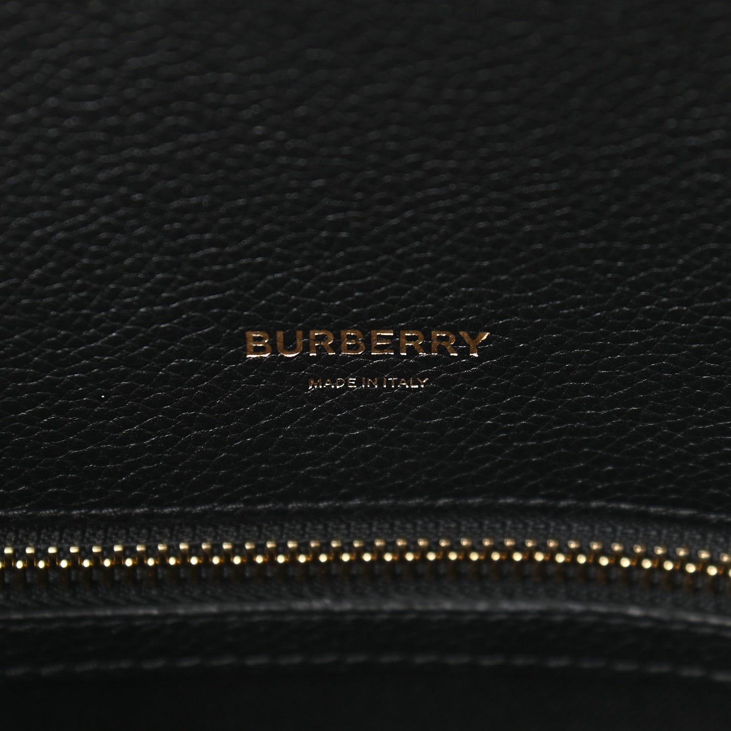 Grainy Calfskin Small Title Bag Black