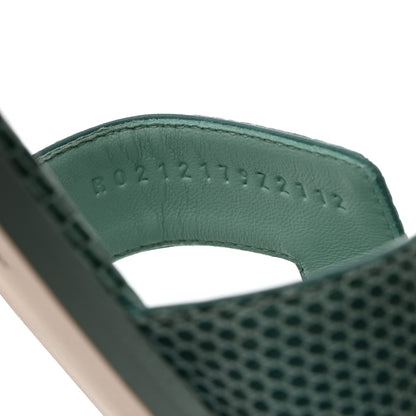Hermes Lizard Oran Sandals 41 Turquoise 7 of 9
