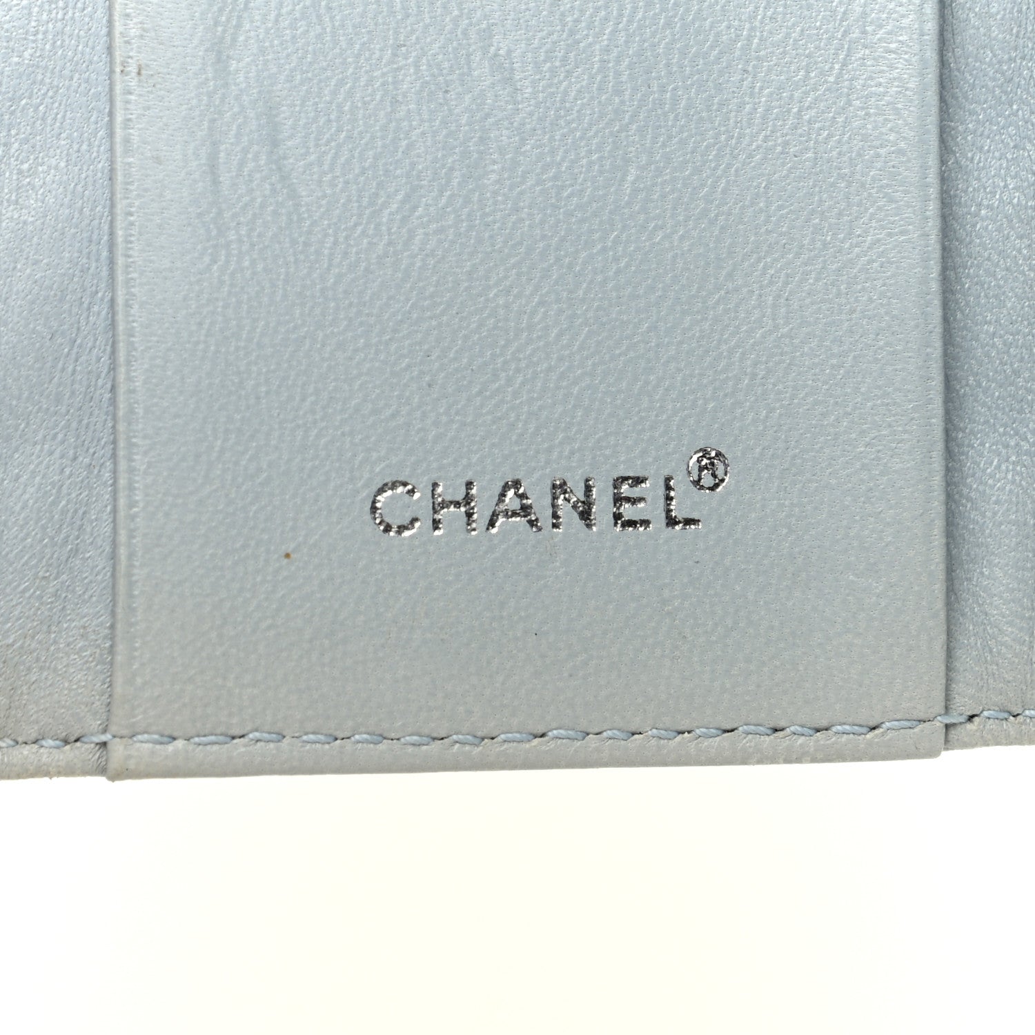 Chanel Lambskin Chocolate Bar 6 Key Holder Light Blue 6 of 9