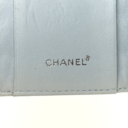 Chanel Lambskin Chocolate Bar 6 Key Holder Light Blue 6 of 9
