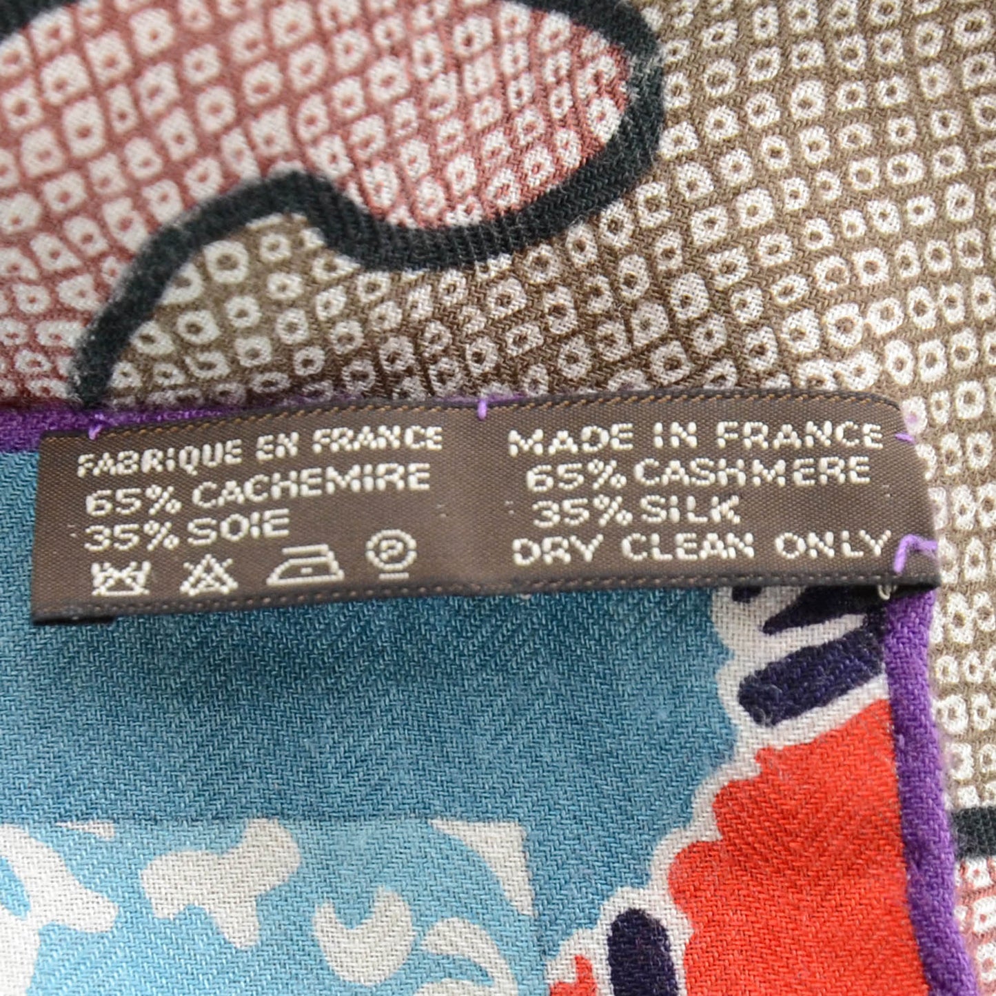 Cashmere Silk Ex Libris en Monogram Kimonos Shawl GM 140