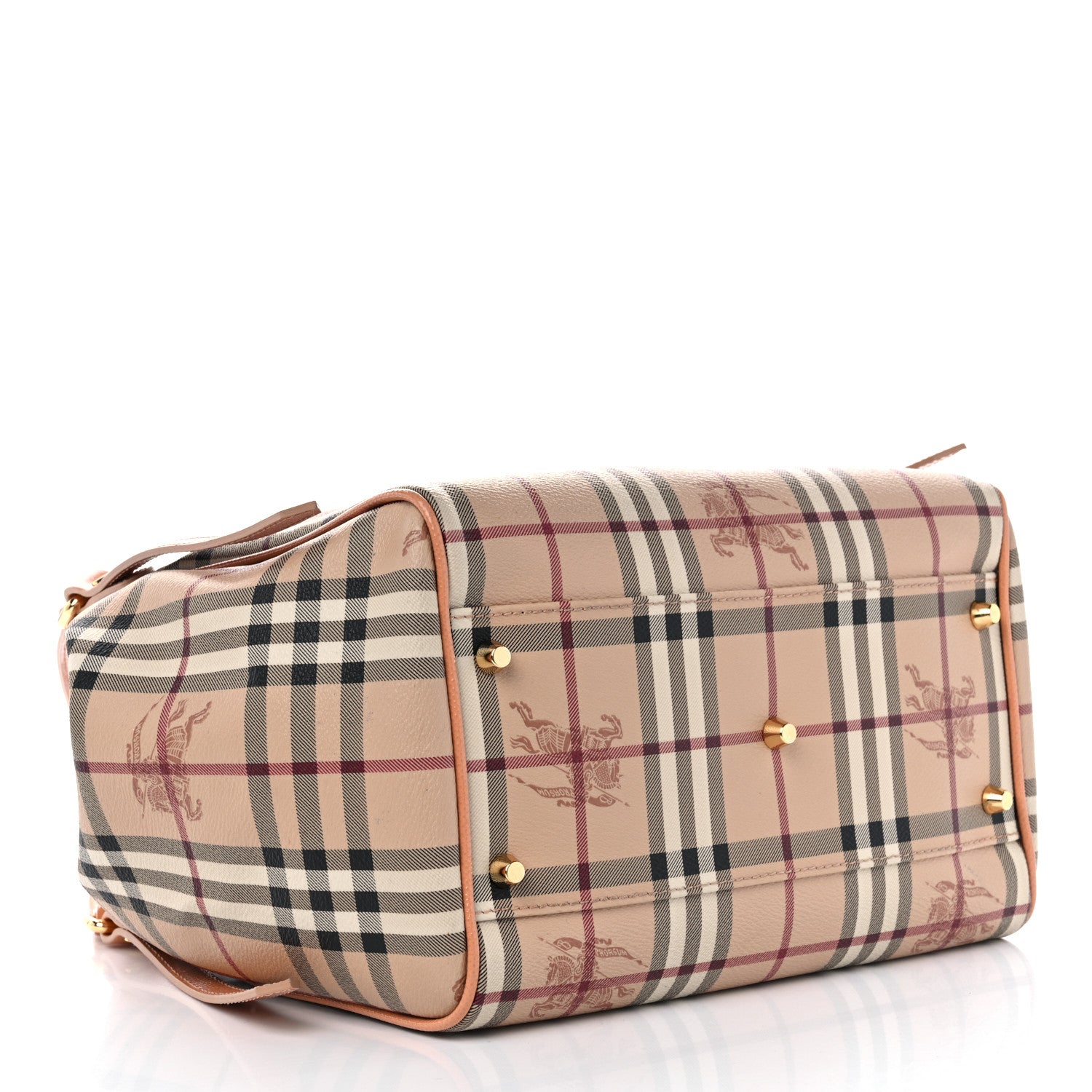 Burberry Haymarket Check Small Canterbury Tote Pale Coral Pink 4 of 13