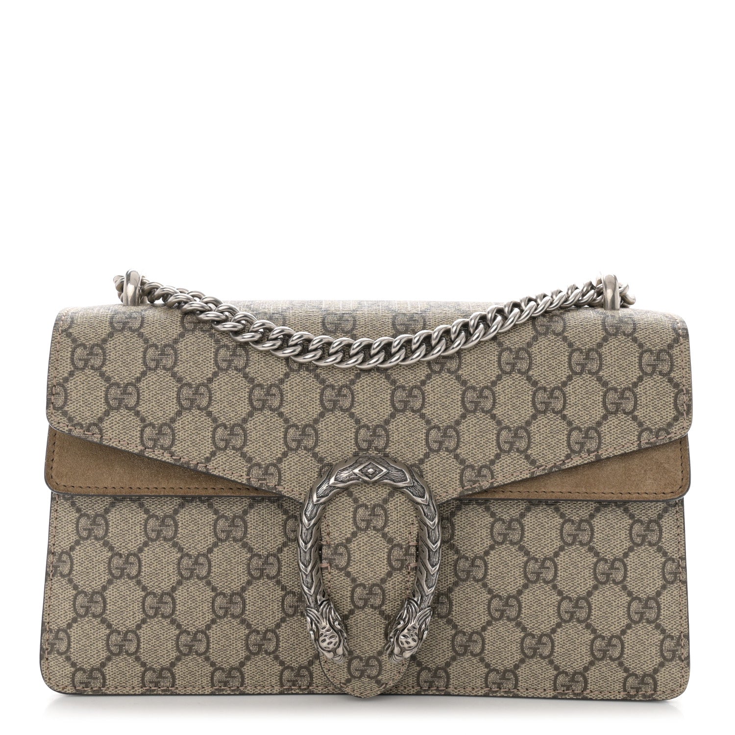 Gucci GG Supreme Monogram Small Dionysus Shoulder Bag Taupe 1 of 12