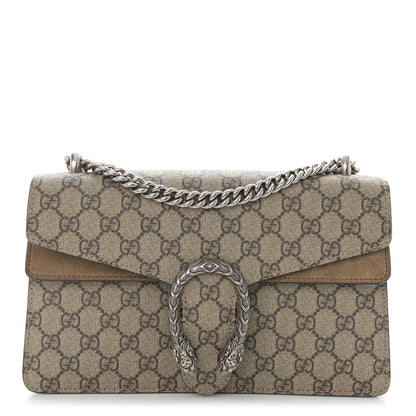 Gucci GG Supreme Monogram Small Dionysus Shoulder Bag Taupe 1 of 12