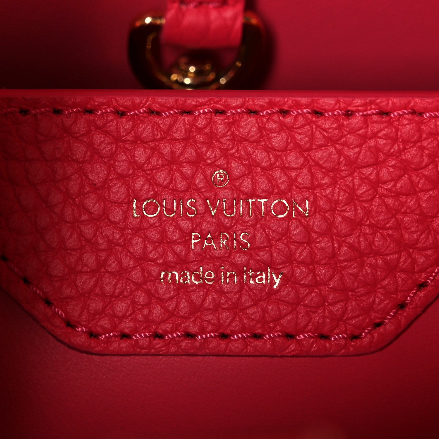 Louis Vuitton Taurillon Capucines PM Black Rose Berlingot 6 of 9