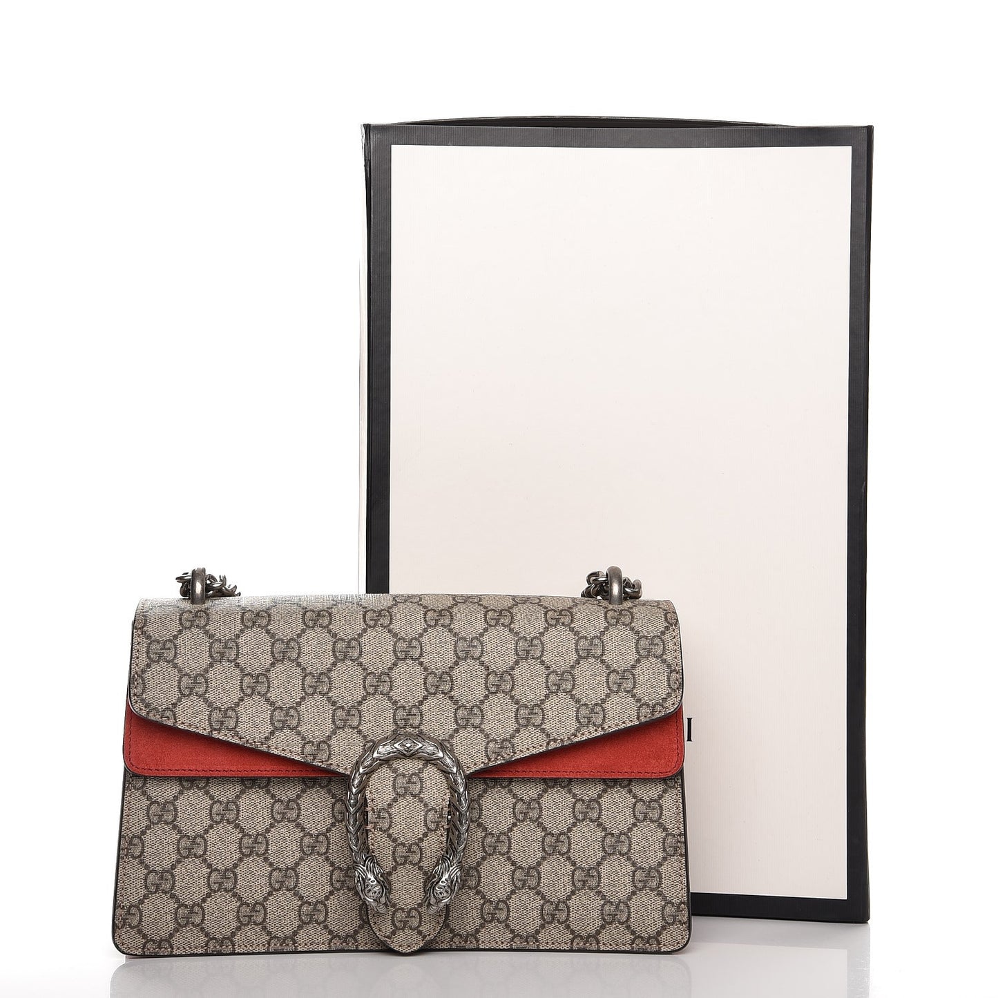 GG Supreme Monogram Small Dionysus Shoulder Bag Red