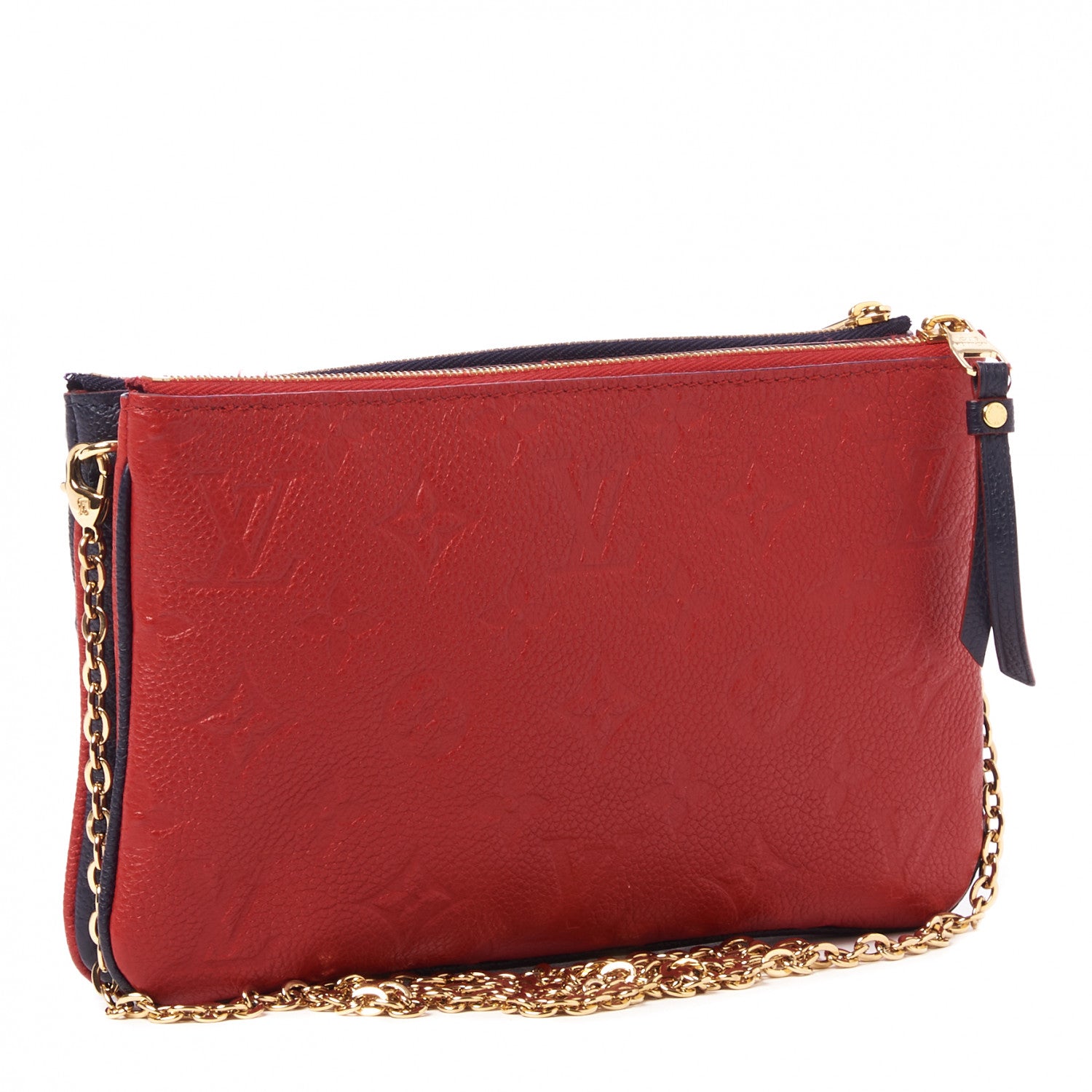Louis Vuitton Empreinte Double Zip Pochette Marine Rouge 3 of 9