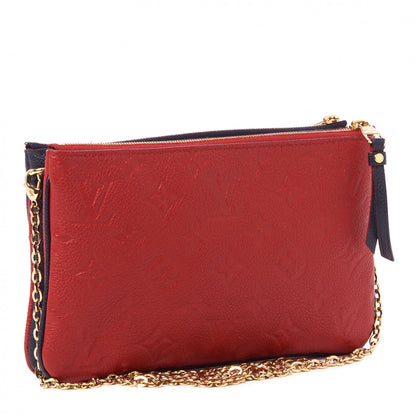 Louis Vuitton Empreinte Double Zip Pochette Marine Rouge 3 of 9