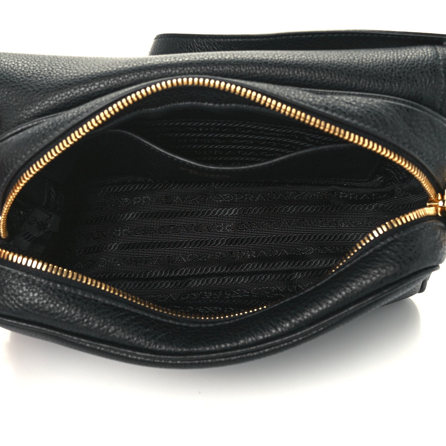 Prada Vitello Daino Flap Crossbody Black 4 of 9