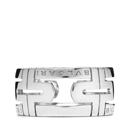 Bulgari 18K White Gold Wide Parentesi Band Ring 61 9.5 2 of 3