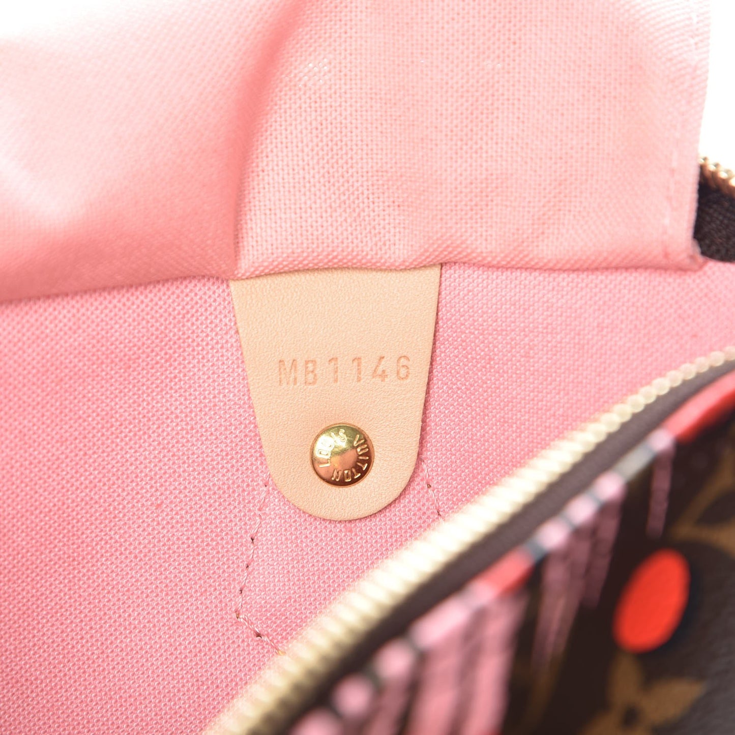 Monogram Jungle Dots Speedy 30 Sugar Pink Poppy