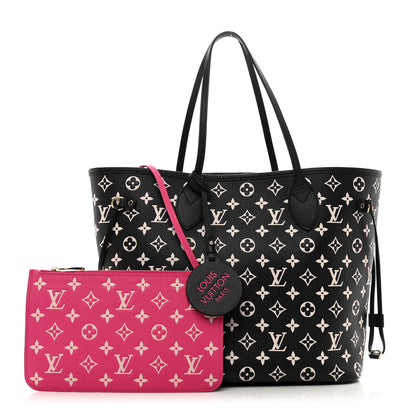 Louis Vuitton Empreinte Spring In The City Neverfull MM Black White Pink 1 of 9