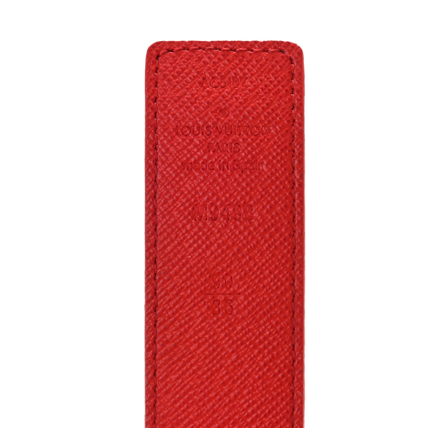 Louis Vuitton Calfskin Monogram 30mm LV Initiales Reversible Belt 90 36 Coquelicot 3 of 9
