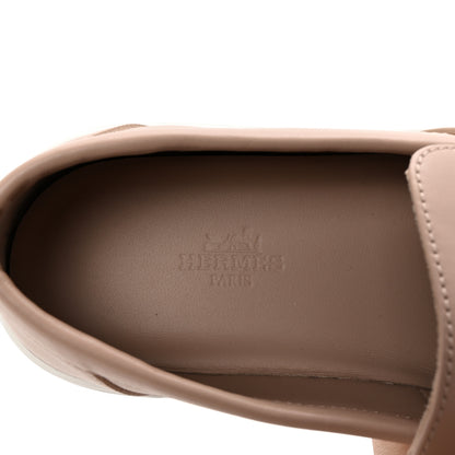 Hermes Calfskin Game Slip On Sneakers 37.5 Beige Nude 8 of 9