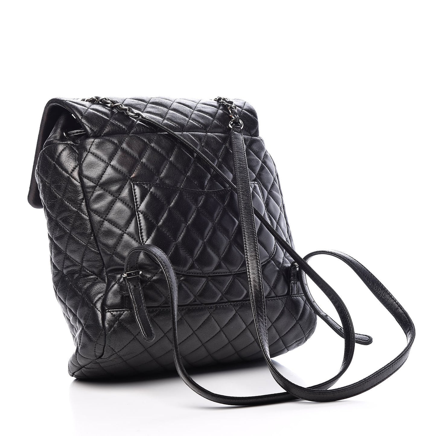 Calfskin Quilted Large Urban Spirit Backpack Black
