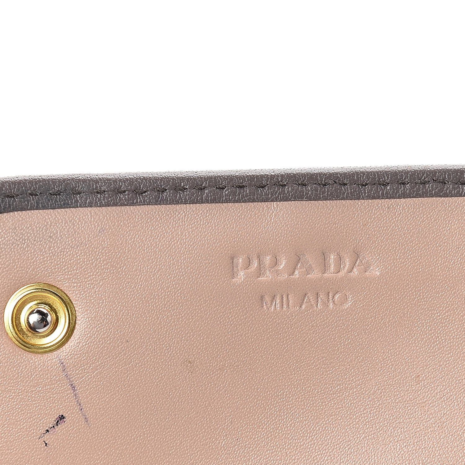 Prada Calfskin Continental Flap Wallet Argilla 6 of 6