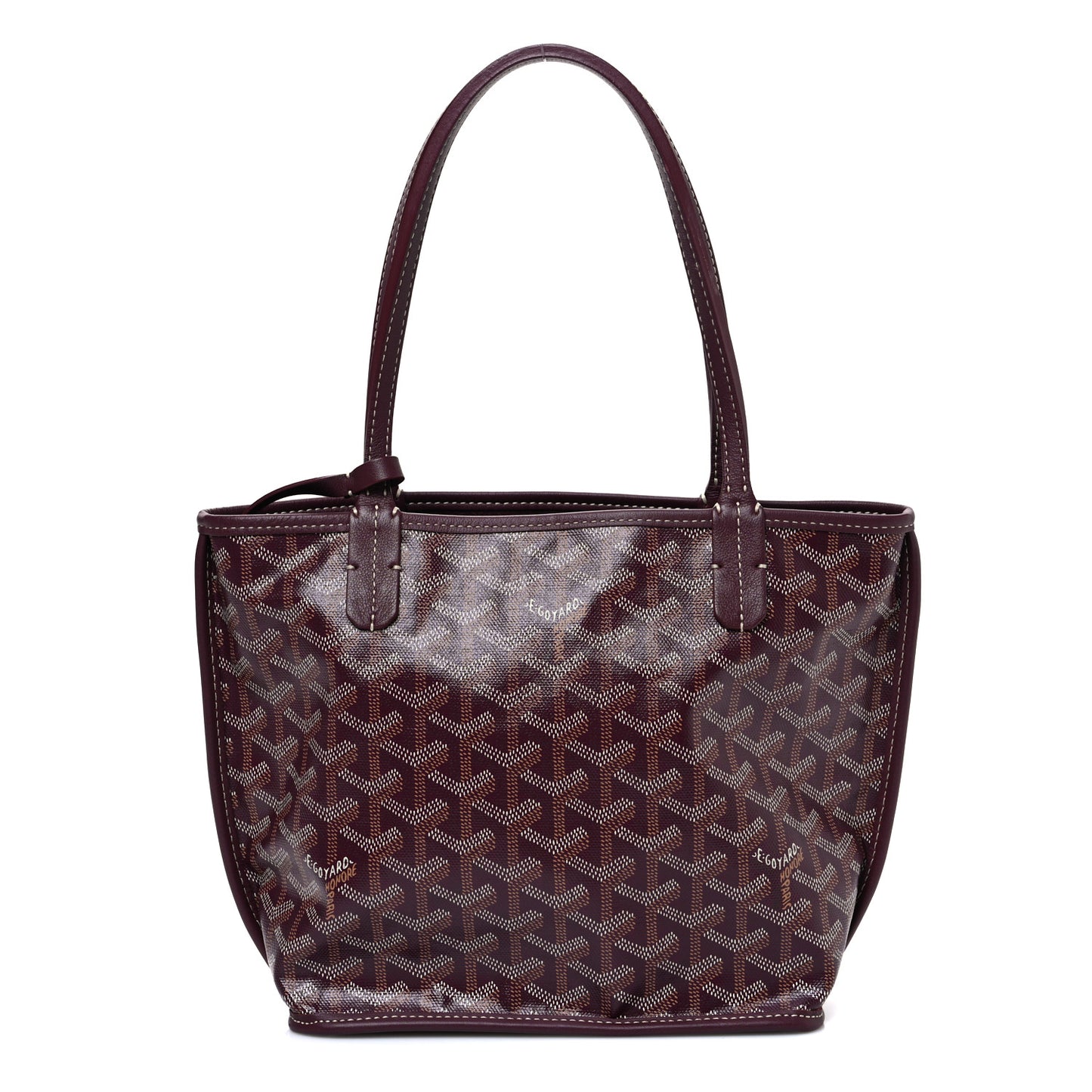Goyardine Reversible Mini Anjou Burgundy