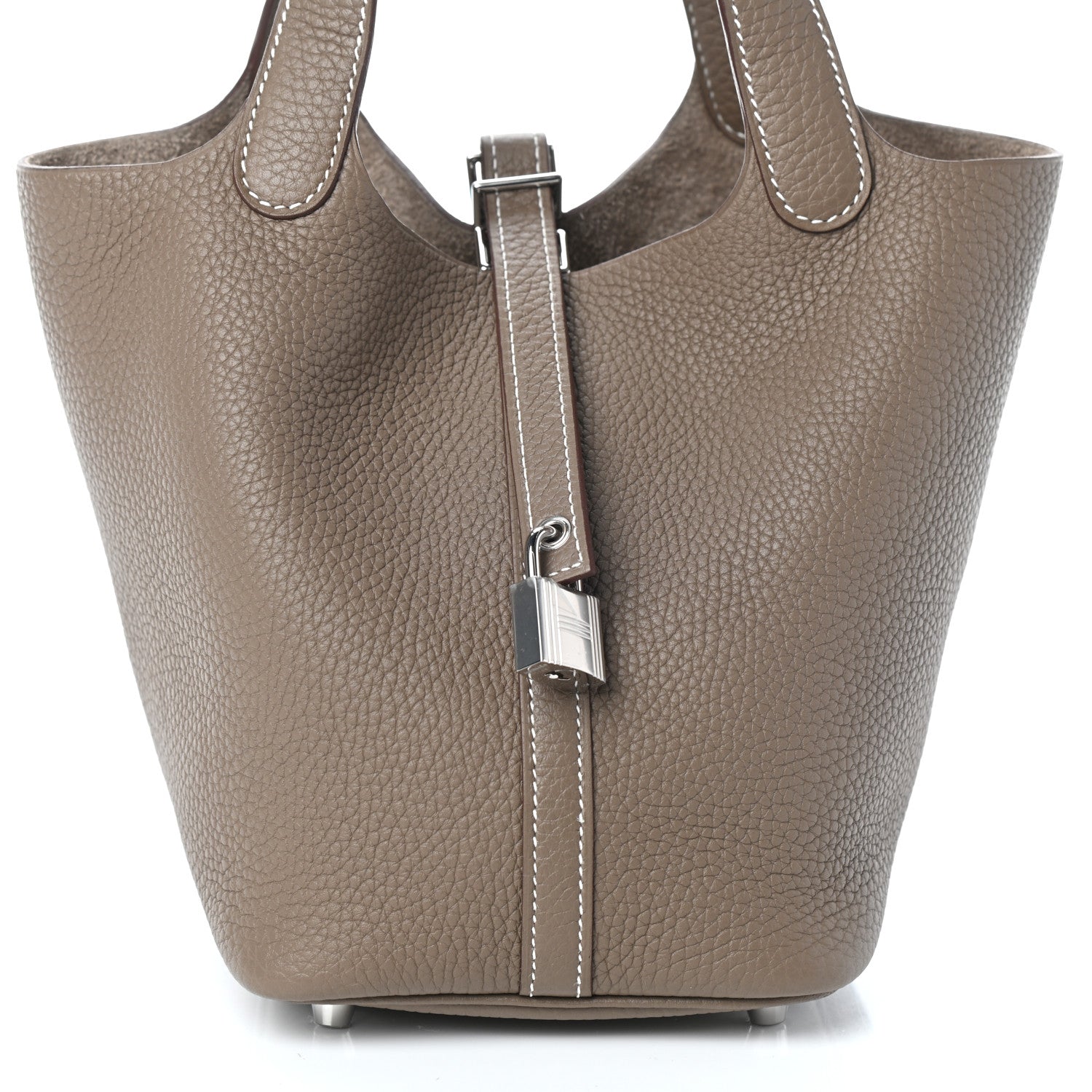 Hermes Taurillon Clemence Picotin Lock 18 PM Etoupe 8 of 10