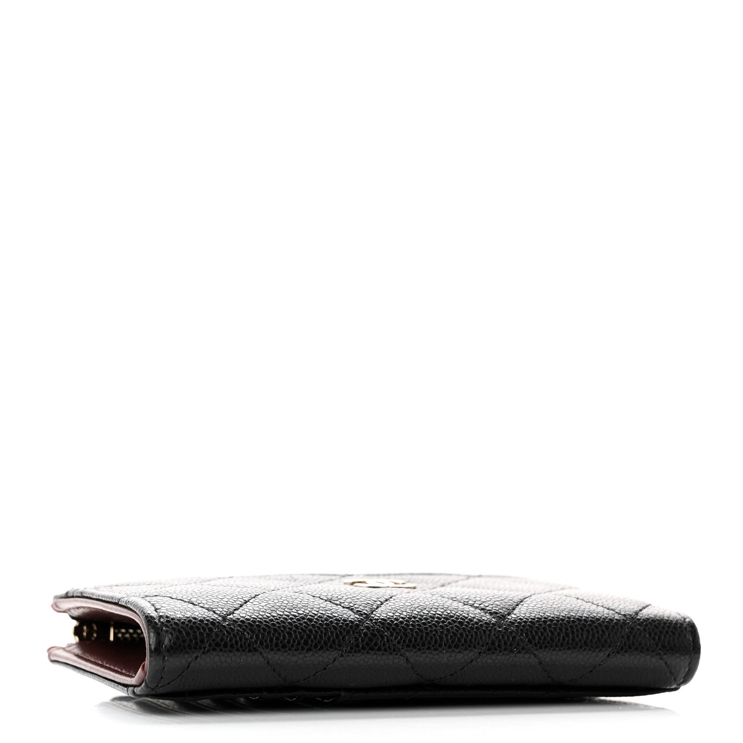Chanel Caviar Quilted Zip Card Holder Black 4 of 9