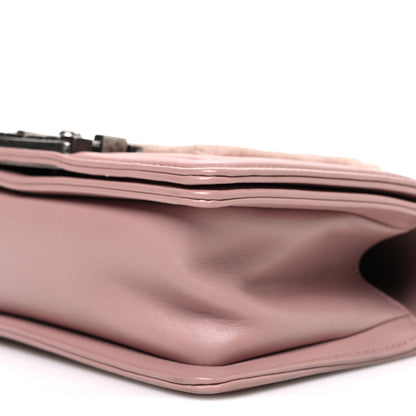 Chanel Fur Calfskin Small Boy Flap Pink 10 of 10