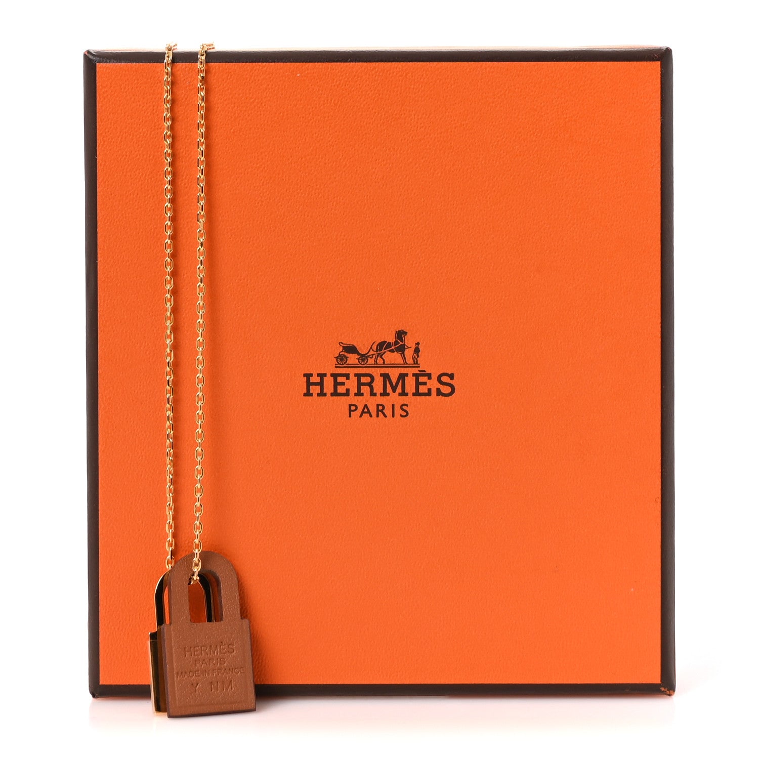 Hermes Swift Small O'Kelly Pendant Necklace Gold 8 of 8