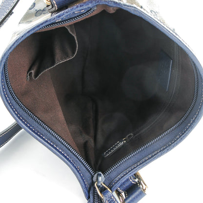 Gucci Crystal Monogram Flat Messenger Bag Navy 5 of 7