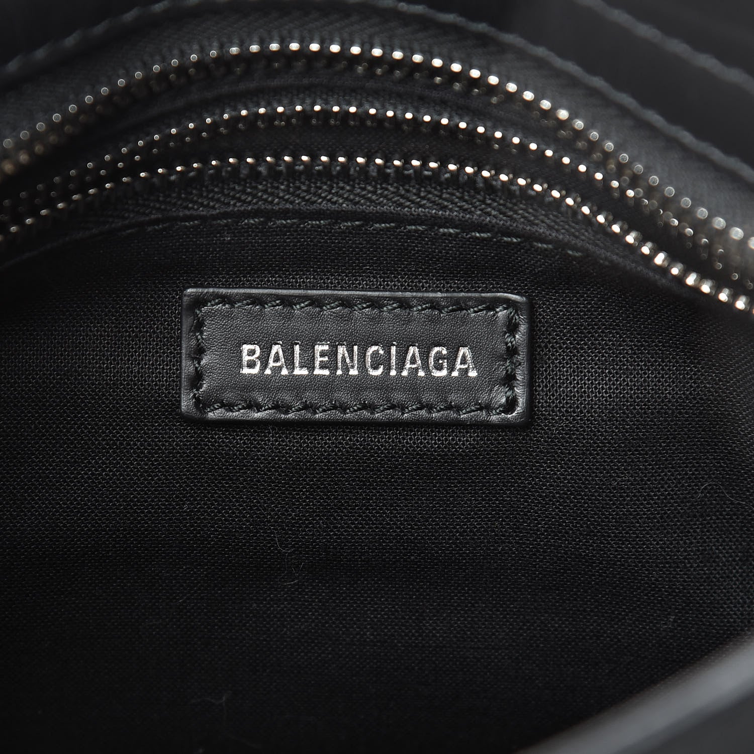 Balenciaga Canvas Satin Calfskin Diagonal Allover Logo Print Classic Silver Hardware Mini City Natural Black 6 of 10