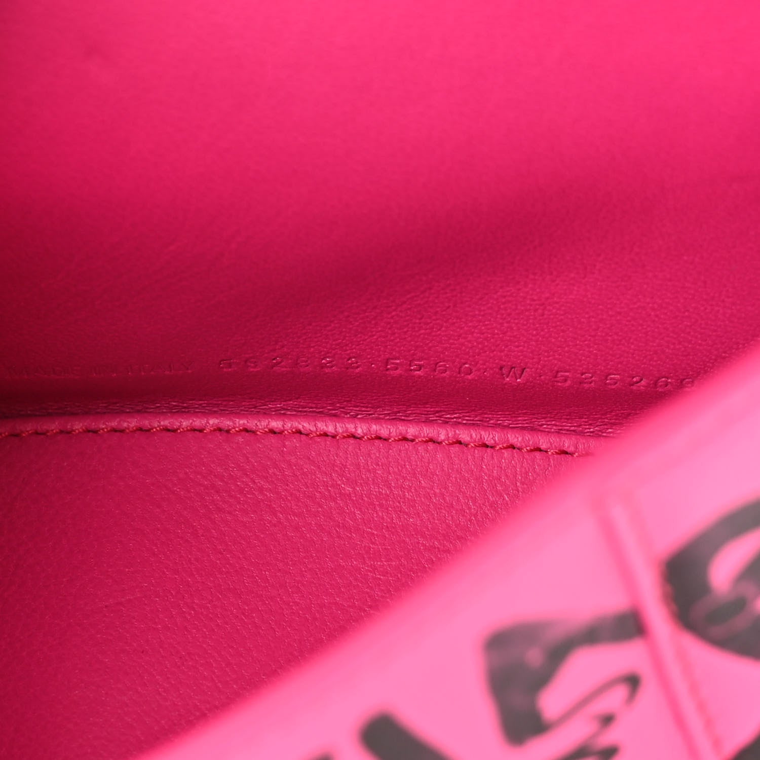 Balenciaga Smooth Calfskin Graffiti Hourglass Top Handle Bag XS Acid Fuchsia Black 7 of 14