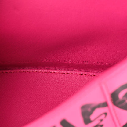 Balenciaga Smooth Calfskin Graffiti Hourglass Top Handle Bag XS Acid Fuchsia Black 7 of 14