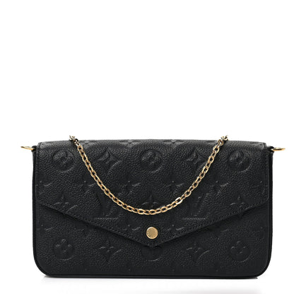 Louis Vuitton Empreinte Pochette Felicie Chain Wallet Black 4 of 8