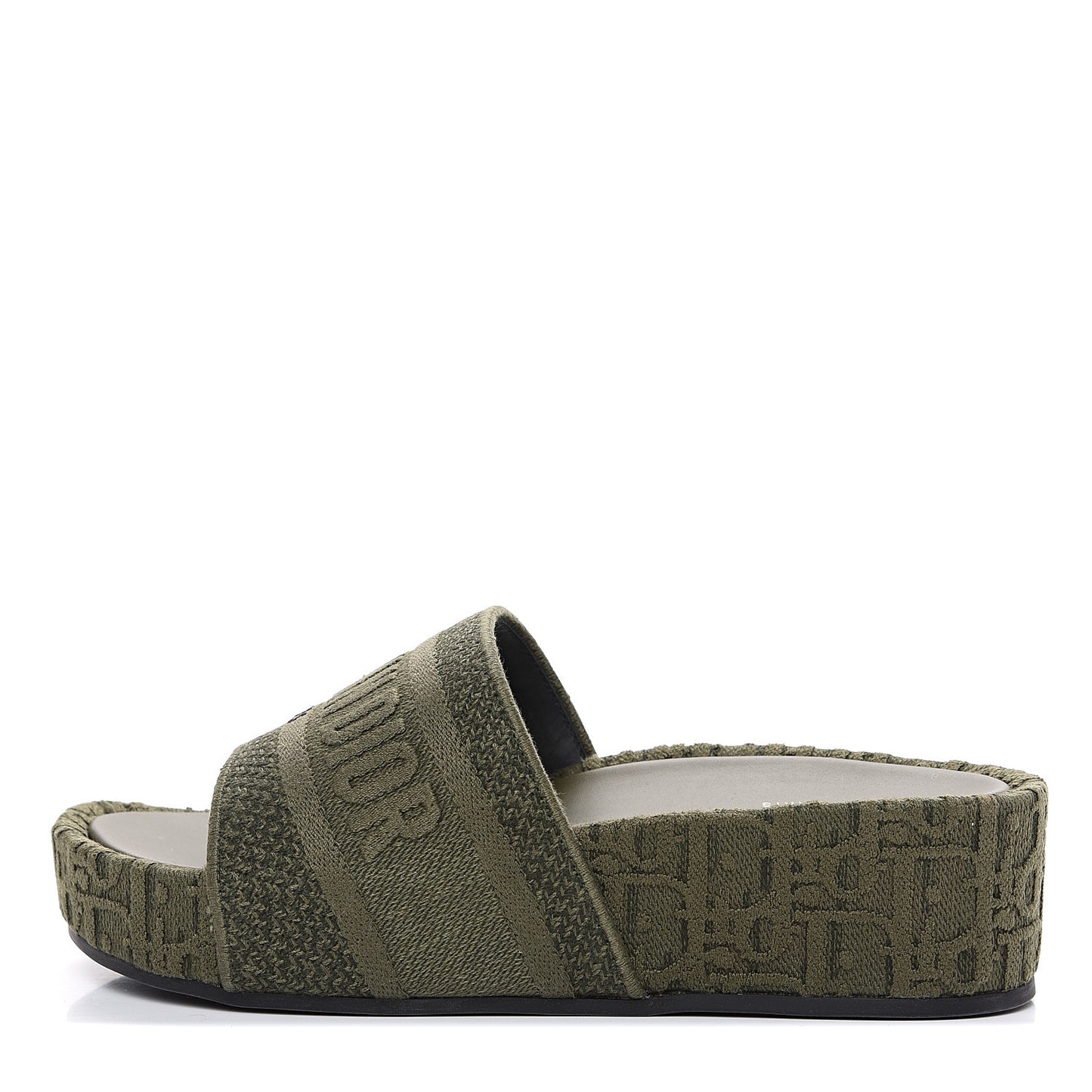 Oblique Denim D-Way Platform Sandal 37 Kaki