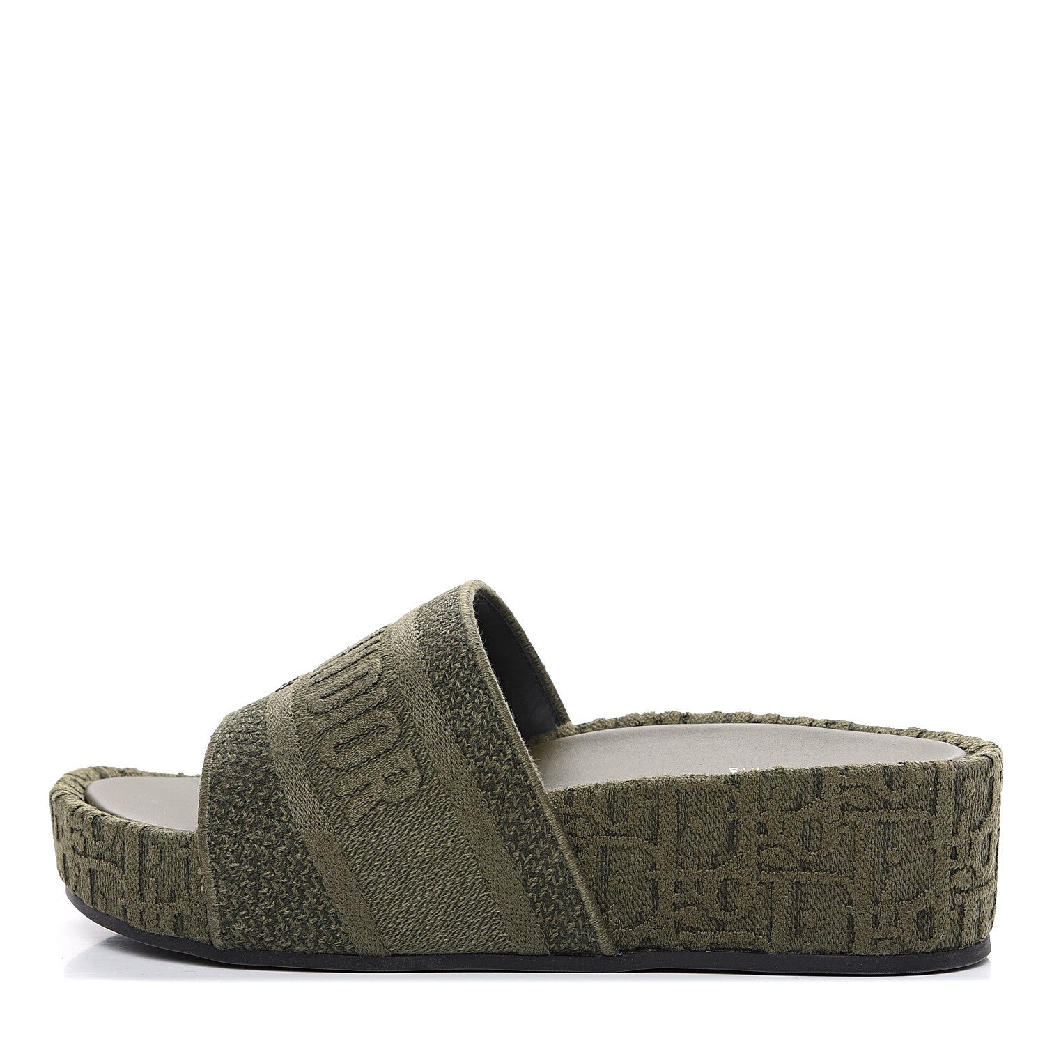 Christian Dior Oblique Denim D-Way Platform Sandal 37 Kaki 1 of 8