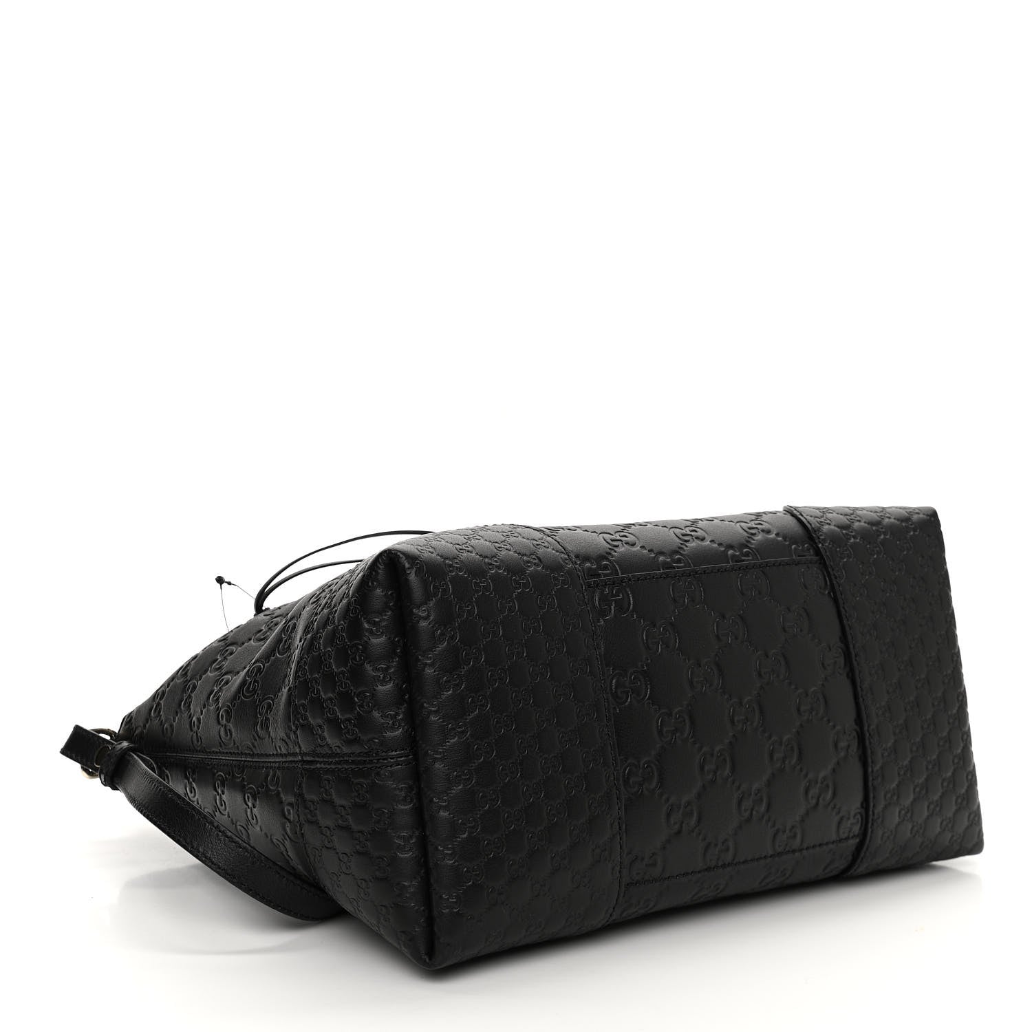 Gucci Guccissima Medium Bree Foldover Tote Black 4 of 11