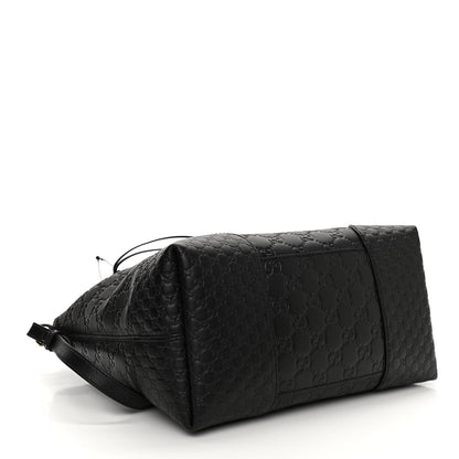Gucci Guccissima Medium Bree Foldover Tote Black 4 of 11