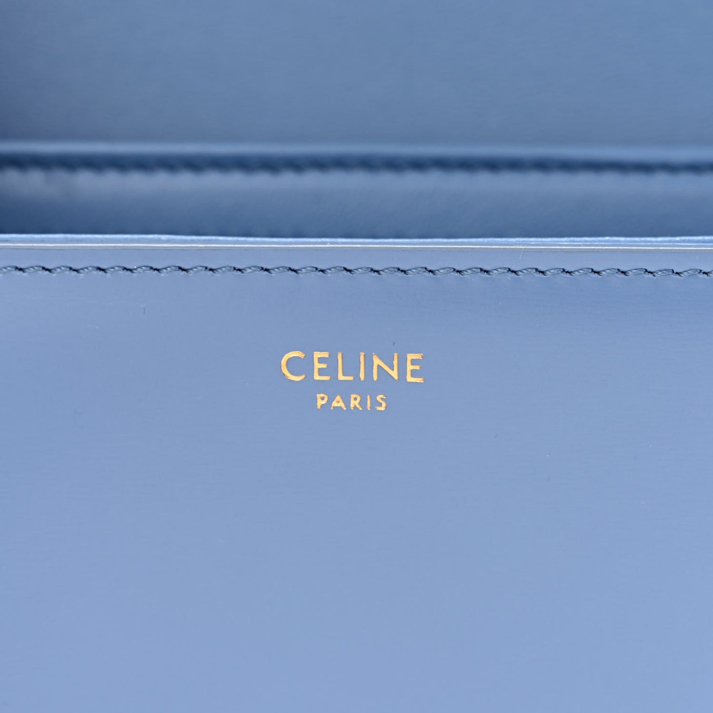 Shiny Calfskin Teen Triomphe Azure