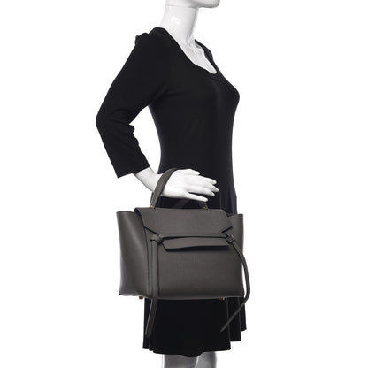 Celine Grained Calfskin Mini Belt Bag Grey 2 of 10
