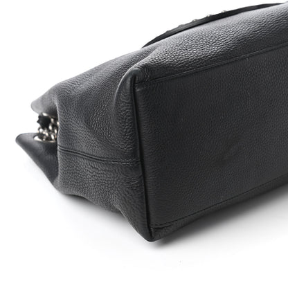 Gucci Pebbled Calfskin Studded Medium Soho Chain Shoulder Bag Black 6 of 11
