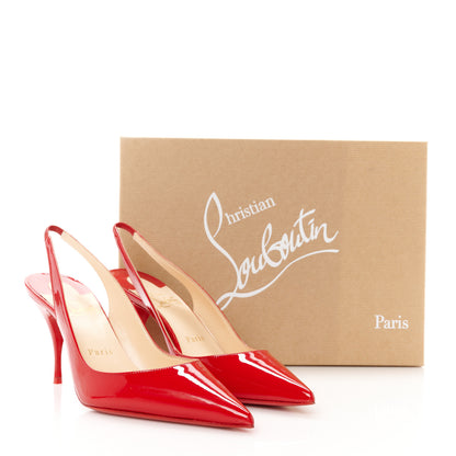 Christian Louboutin Patent Clare Sling 80 Pumps 38 Loubi 8 of 8