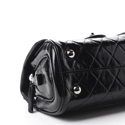 Chanel Distressed Patent Quilted Single Flap Bag Black 6 of 11